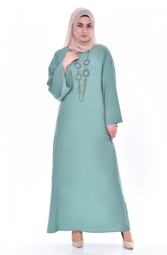Hijab Kleid 7186-01 Mandel Grün 7186-01