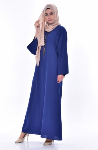 Indigo Hijab Dress 7186-04
