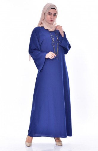 Indigo Hijab Dress 7186-04