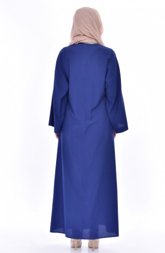 Indigo Hijab Dress 7186-04