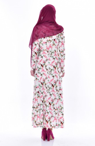 Powder Hijab Dress 0575-03