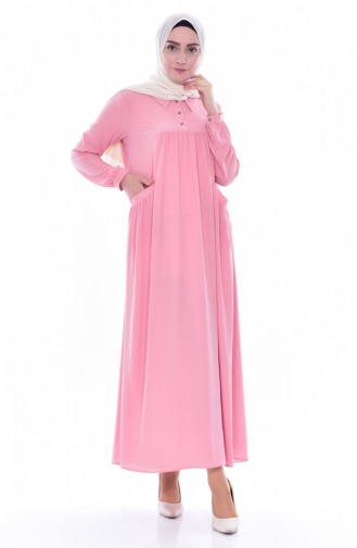 Kleid mit Hemdkragen 4009-08 Puder 4009-08