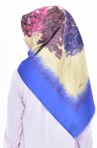 Patterned Taffeta Scarf 95179-06 Saks 06