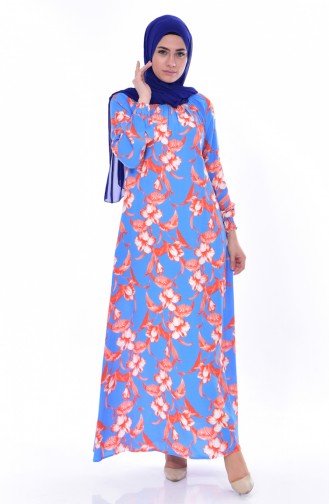 Blue Hijab Dress 0204