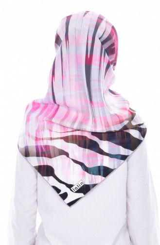 Patterned Twill Scarf 95183-05 Pink 05