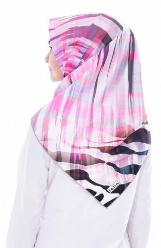 Patterned Twill Scarf 95183-05 Pink 05