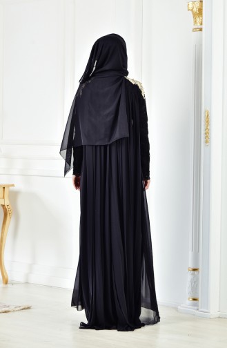 Abendkleid mit Spitzen 8110-04 Schwarz 8110-04