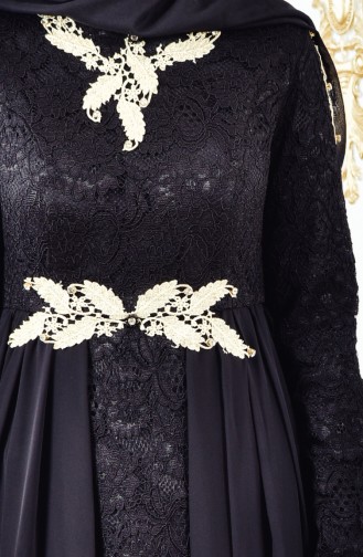 Lace Evening Dress 8110-04 Black 8110-04