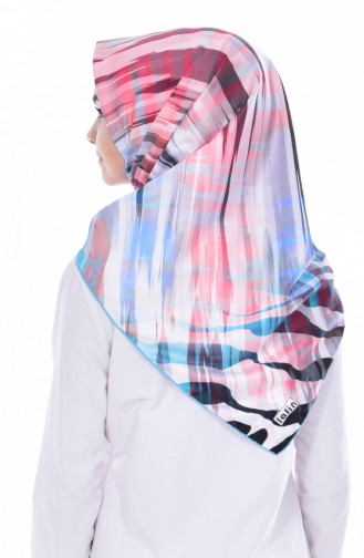 Patterned Twill Scarf 95183-03 Salmon 03