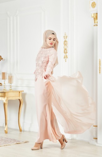 Habillé Hijab Saumon 52690-07