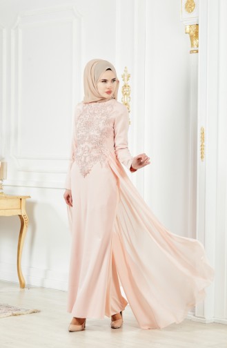 Habillé Hijab Saumon 52690-07