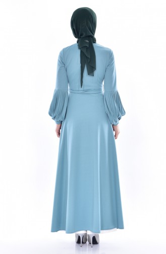 Green Almond Hijab Dress 0559-05