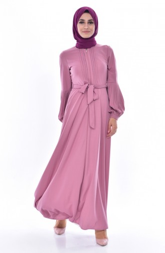 Dusty Rose Hijab Dress 0559-06