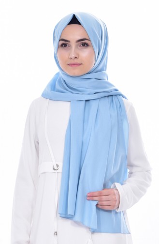 Plain Cotton Shawl 60065-09 Light Blue 09