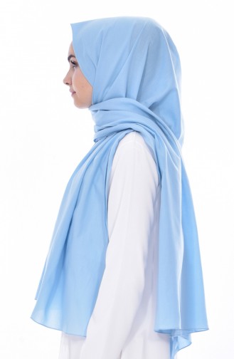 Plain Cotton Shawl 60065-09 Light Blue 09