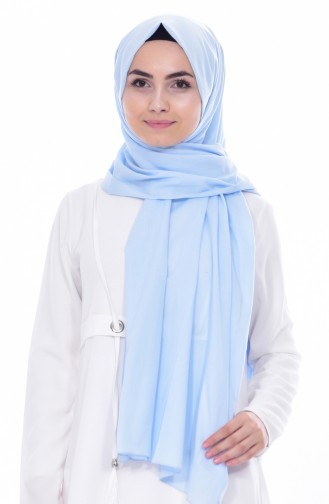 Plain Cotton Shawl 60065-03 Baby Blue 03