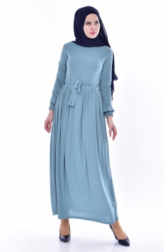 Pileli Elbise 6092-02 Bebe Mavisi