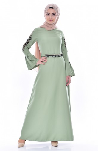 Green İslamitische Jurk 0578-01