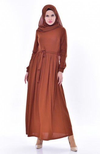 Camel Hijab Dress 6092-06