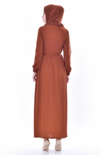Camel Hijab Dress 6092-06
