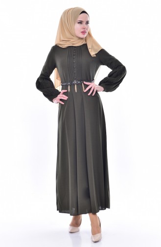 Khaki Hijab Dress 0521-01