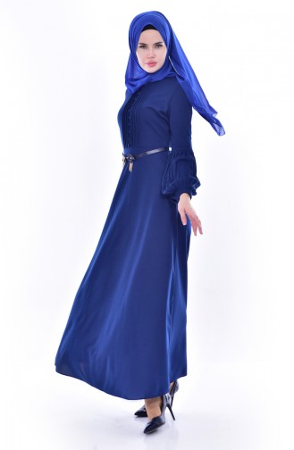 Indigo Hijab Dress 0521-08