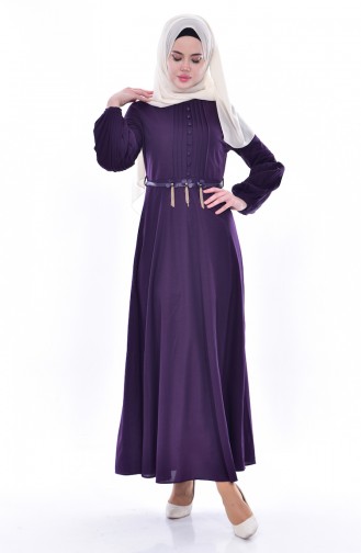 Purple Hijab Dress 0521-04