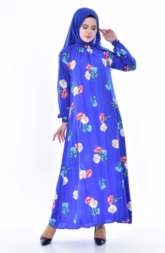 Saxe Hijab Dress 0209-01