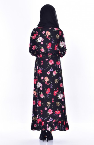 Black Hijab Dress 0820B-01
