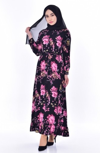 Black Hijab Dress 0820C-01