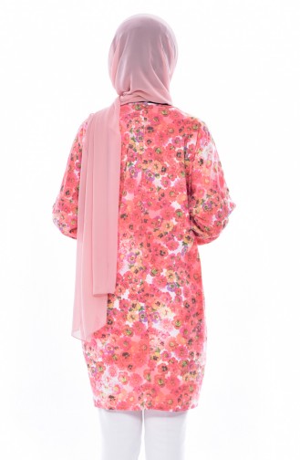 Çiçekli Tunik 4001A-03 Oranj