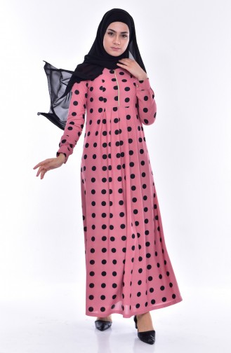 Dusty Rose Hijab Dress 6083-03