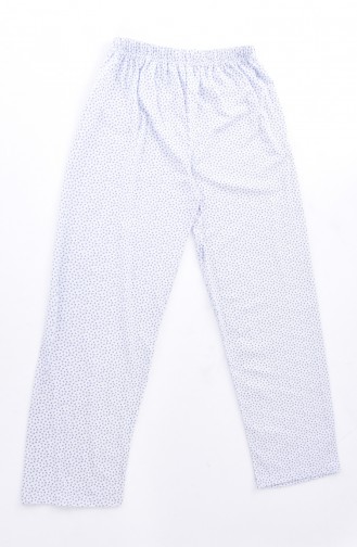 Kadın Pijama Takım 0590-01 Beyaz Gri 0590-01
