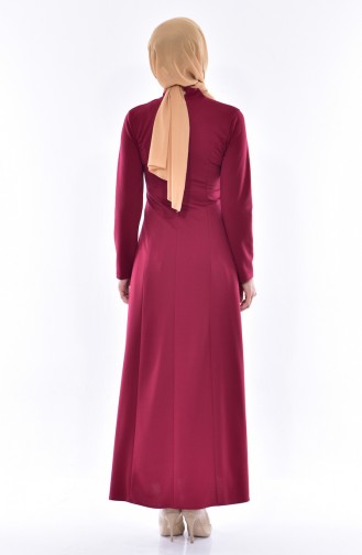 Kleid mit Spitzen 4466-01 Weinrot 4466-01