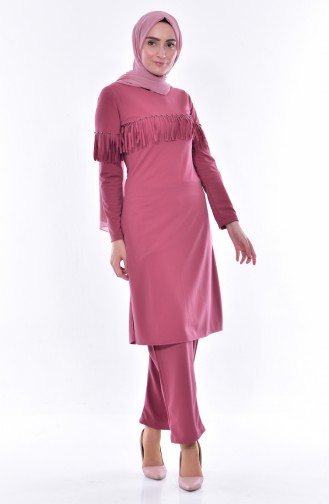 Tunik Pantolon İkili Takım 4467-05 Gül Kurusu 4467-05