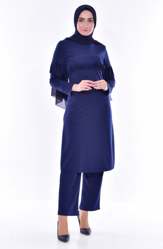 Tunik Pantolon İkili Takım 4467-02 Lacivert 4467-02