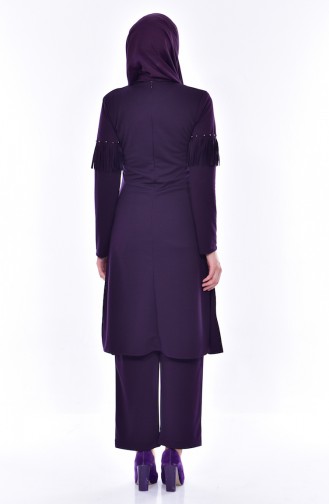 Tunik Pantolon İkili Takım 4467-03 Mor 4467-03