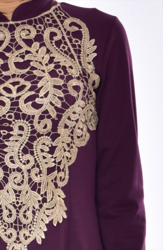 Lace Dress 4466-04 Plum 4466-04