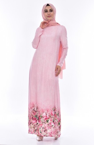 Powder Hijab Dress 3497-02