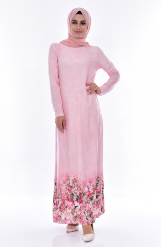 Powder Hijab Dress 3497-02