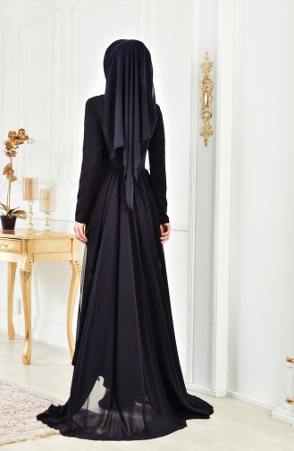 Abendkleid mit Pailetten 6353-01 Schwarz 6353-01