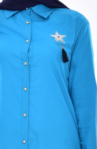 Brooch Tunic 6006-04 Turquoise 6006-04