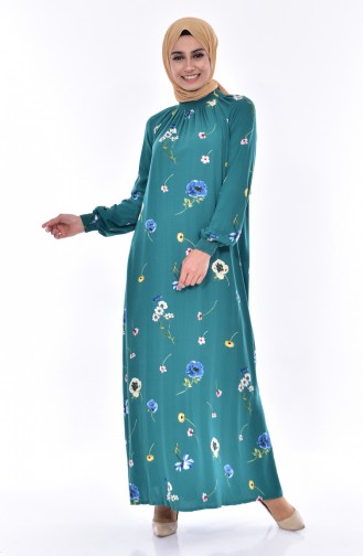 فستان أخضر حشيشي 0212-01