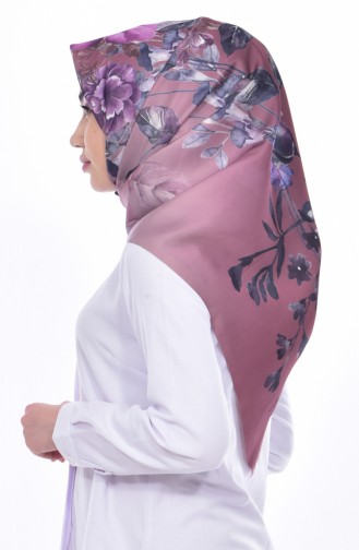 Patterned Taffeta Scarf 95186-06 dry Rose 06