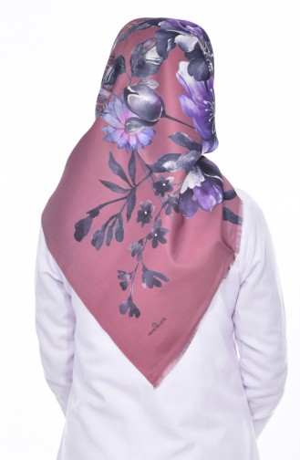 Patterned Taffeta Scarf 95186-06 dry Rose 06