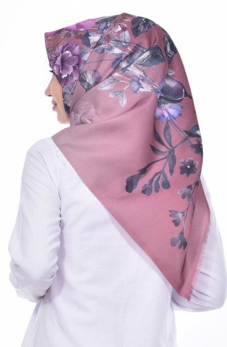 Patterned Taffeta Scarf 95186-06 dry Rose 06