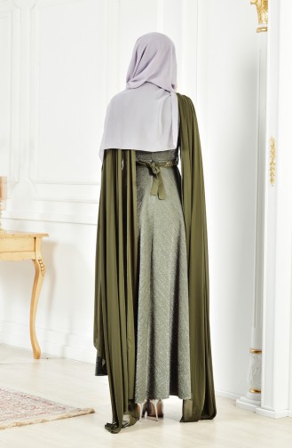 Robe de Soirée a Paillette 6405-03 Khaki 6405-03