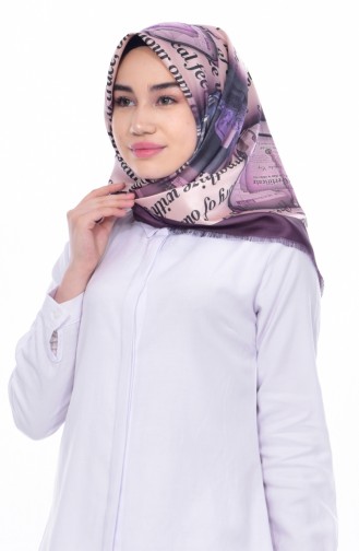 Digital Printed Taffeta Scarf 95188-08 Purple 08