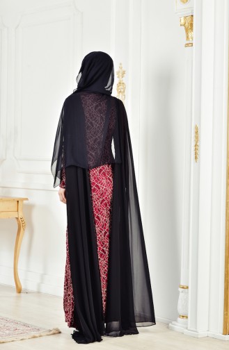Zwetschge Hijab-Abendkleider 0403-02