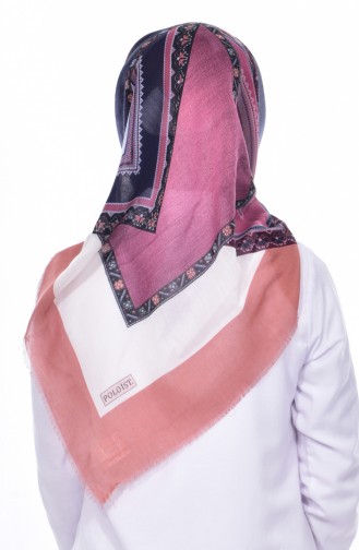 Gestreiftes Kopftuch aus Baumwoll 90425-16 Zwiebelnfarbe 16